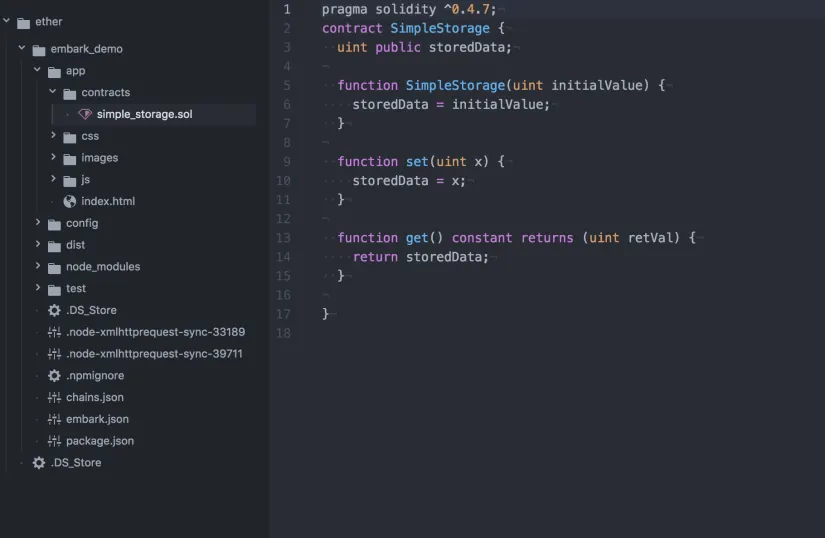 embark demo code